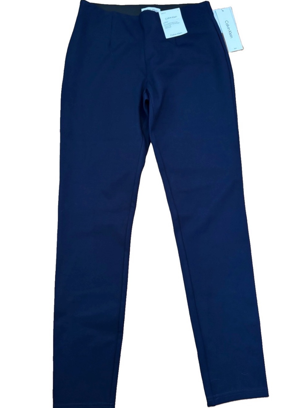 Calvin Klein Women’s Elastic Waist Slim Fit Stretch Suit Pants - Size 4 - Navy